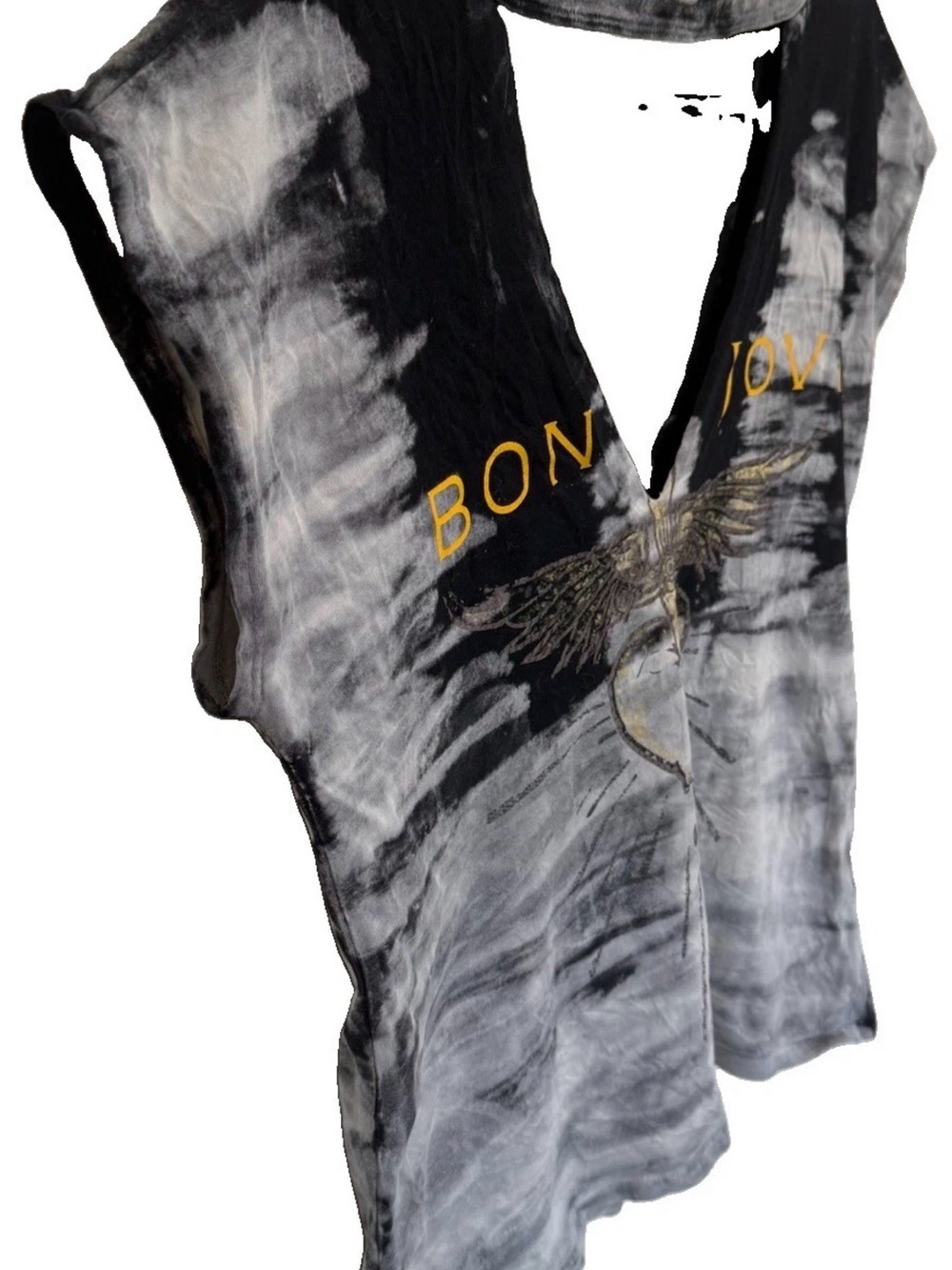 Bon Jovi Sleeveless V‑Neck Band Tee | Women’s Small - Picture 4 of 9